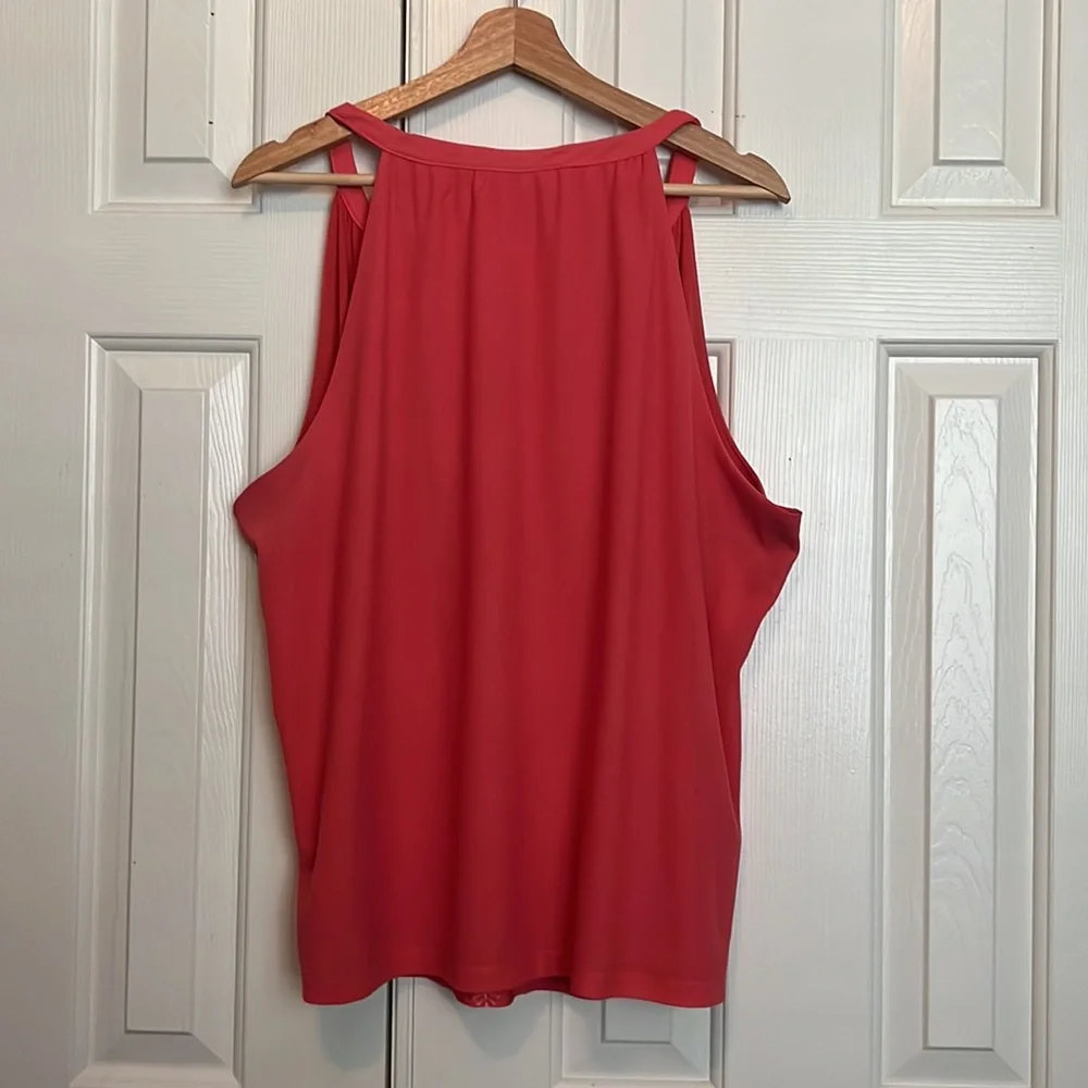 New York & Co Sleeveless Top Orange XL - Picture 2 of 2